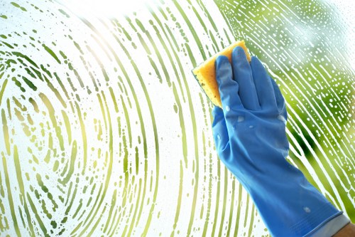 Final property cleaning before handing back rental keys