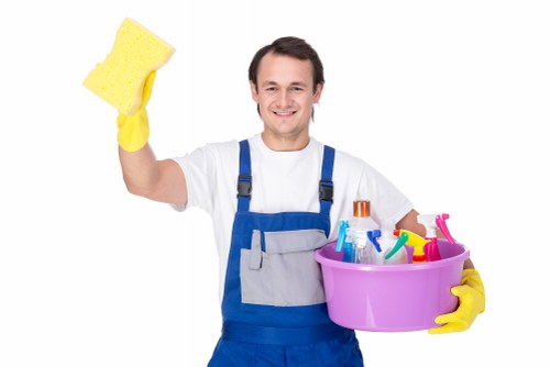 Workplace safety overview with people following safe practices