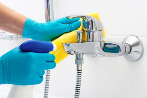 Bathroom deep cleaning with focus on hygiene and shine