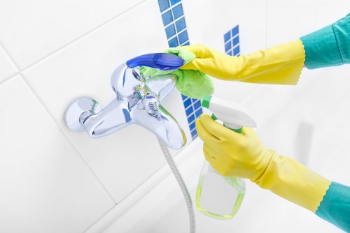 Routine cleaning of a shared building entrance