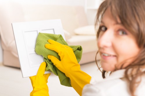 Industrial commercial cleaning in a warehouse setting